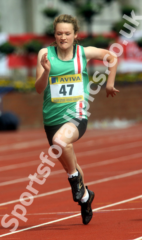 Lily Hughes (Lincolnshire) 100m junior girls